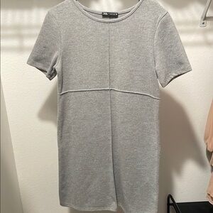 Zara Light Gray Short Sleeve Dress